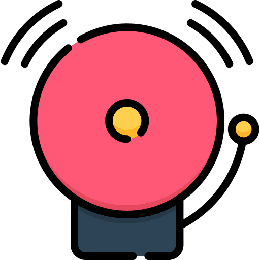 School bell back to school alarm loud icon