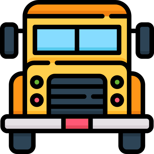 School bus public transport automobile vehicle icon