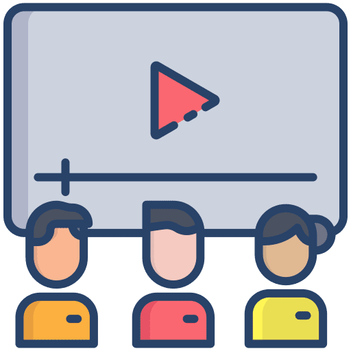 Webinar mortarboard laptop presentation icon