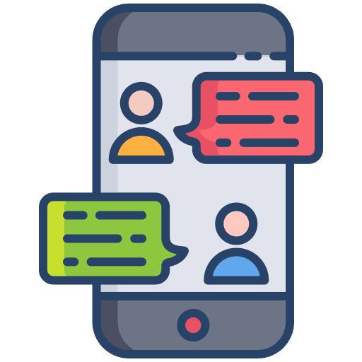 Phone education networking group icon