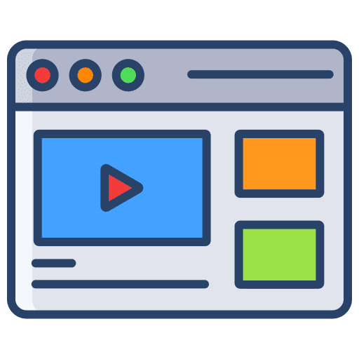 Video online course online learning video player icon
