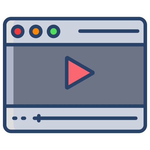 Web knowledge video player web icon