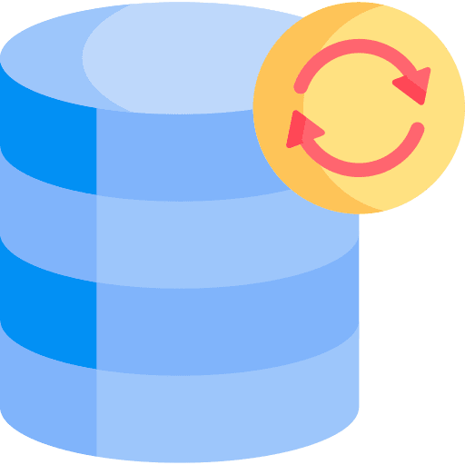 Backup memory computer databases icon