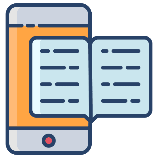 Book smartphone book electronics icon