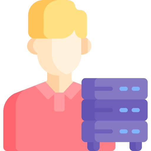 Client server storage person icon