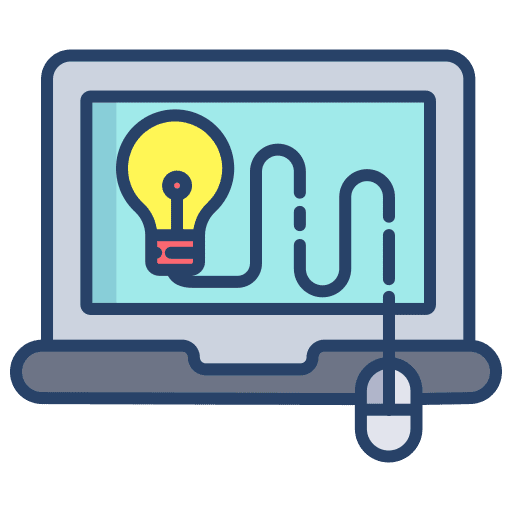 Laptop light mouse electronics icon