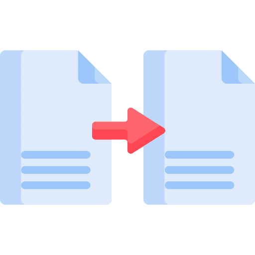 Transfer document file send icon