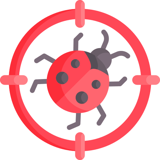Bug bug virus security icon