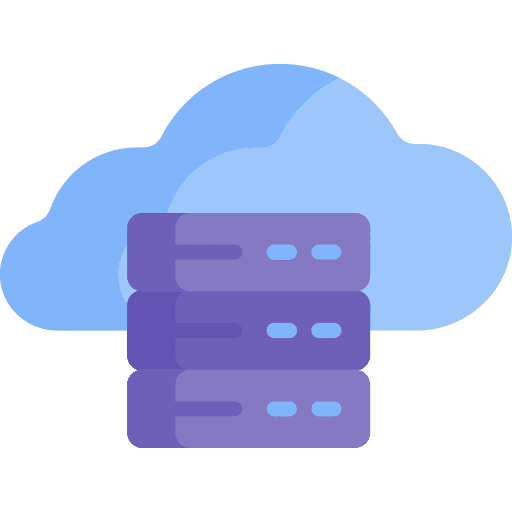 Cloud server data storage storage server icon