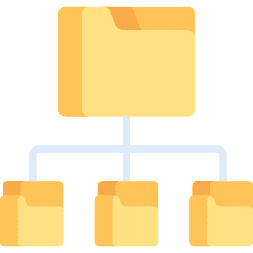 Folder hierarchy order hierarchical structure icon