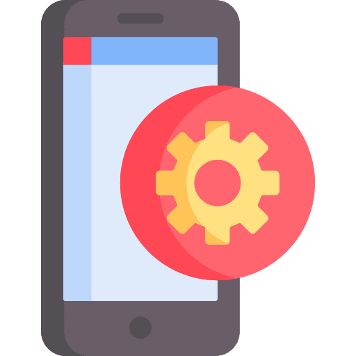 Settings app development smartphone setup icon