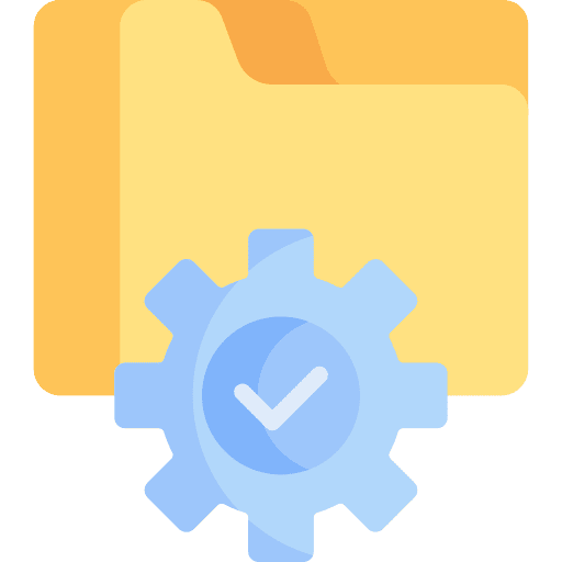 Settings cogwheel folder cog icon