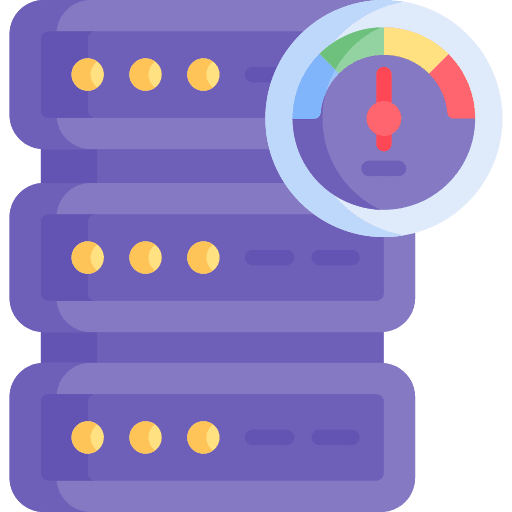 Speedometer big data speed computing icon
