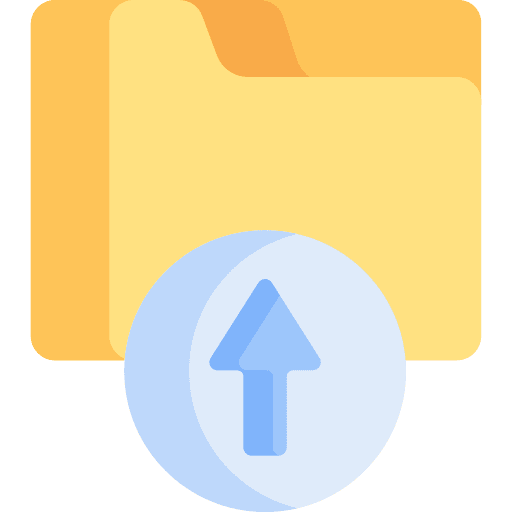 Upload storage office material folder icon