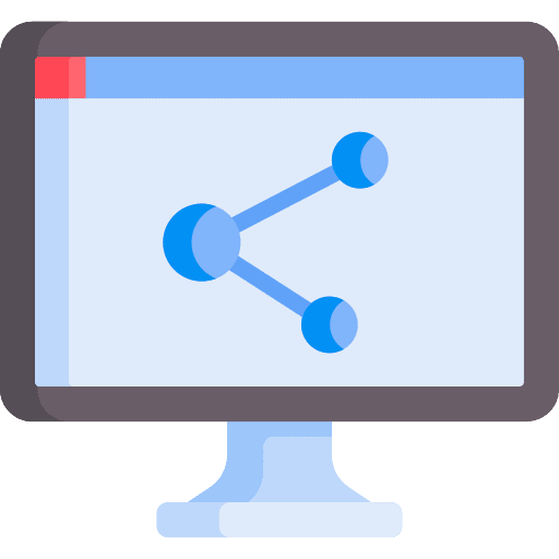 Share social media connector seo and web icon