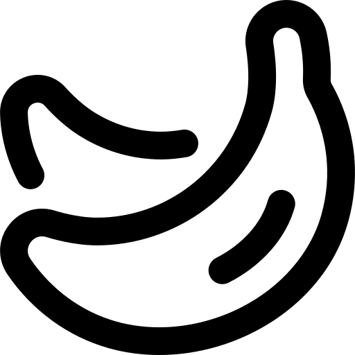 Banana food and restaurant banana healthy food icon