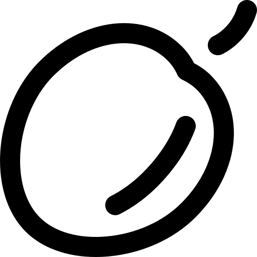 Plum food and restaurant vegetarian organic icon