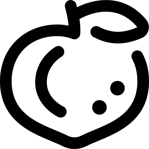 Peach healthy food organic peach icon