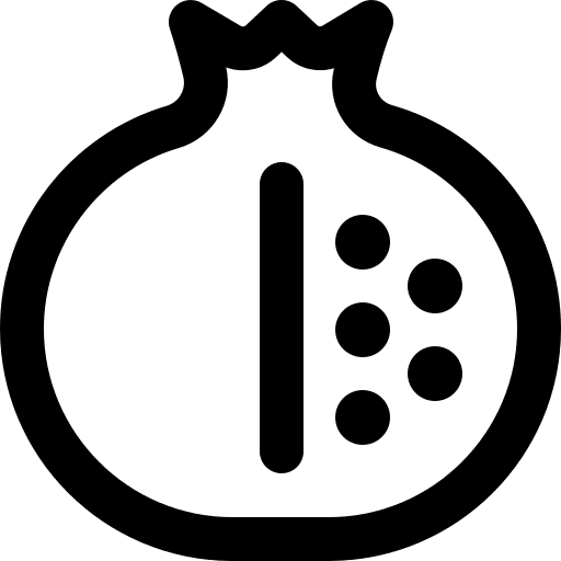 Pomegranate food and restaurant diet fruit icon