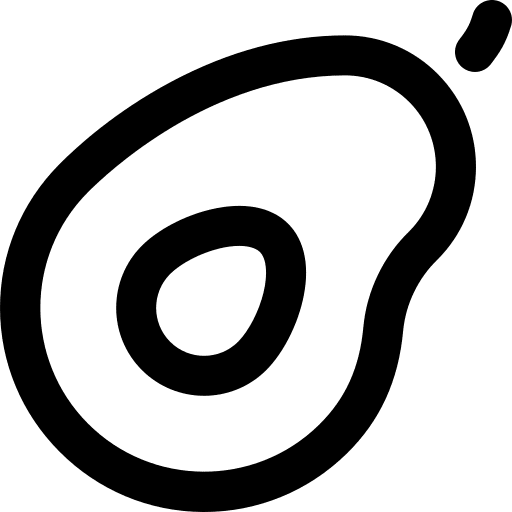 Avocado fruit vegetarian food icon