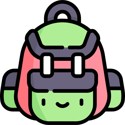 Camping outdoor backpack nature icon