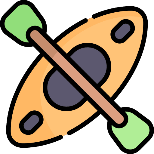 Kayak sports and competition transportation canoe icon