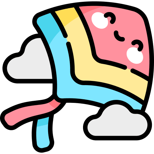 Kite toy kid and baby hobbies and free time icon