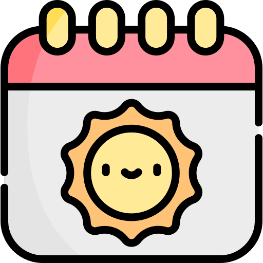 Summer organization summer schedule icon