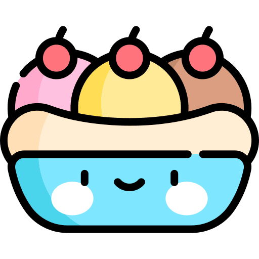 Banana split summertime sweet banana split icon