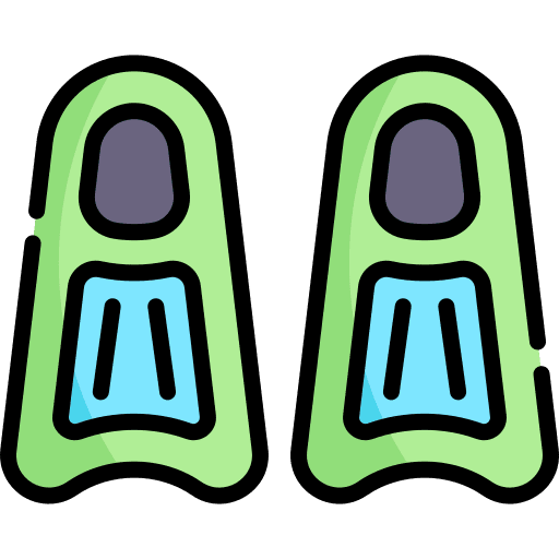 Fins sports and competition fins swimming icon