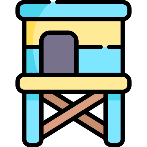 Lifeguard tower buildings beach lifesaver icon