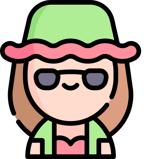 Tourist nature woman people icon