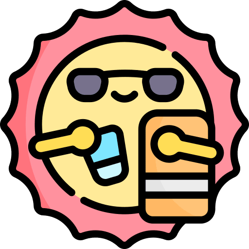 Sun holidays nature summertime icon