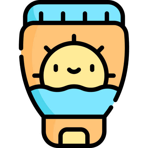 Sunscreen protection lotion healthcare and medical icon