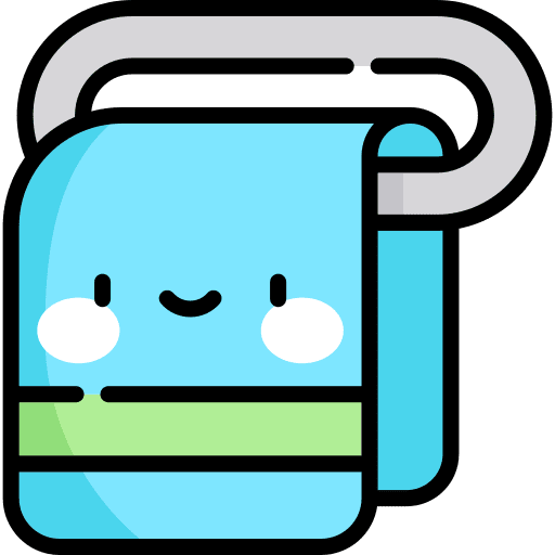 Towel bathroom beauty dry icon