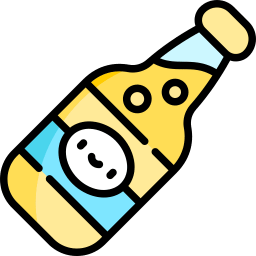 Beer bottle beverage alcohol food and restaurant icon