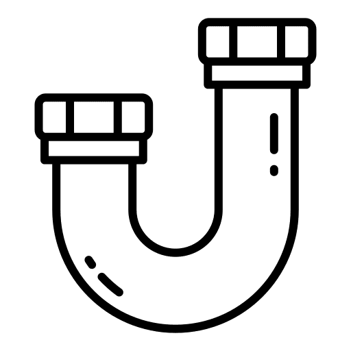 Pipe drain u shape pipeline icon