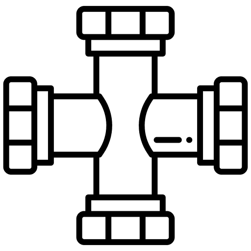 Pipe plumber plus water icon