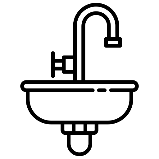 Sink washbasin construction and tools plunger icon