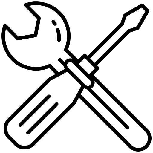 Tools construction and tools technical support construction icon