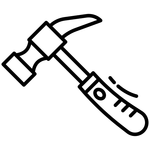 Hammer construction and tools hand tool hammer icon