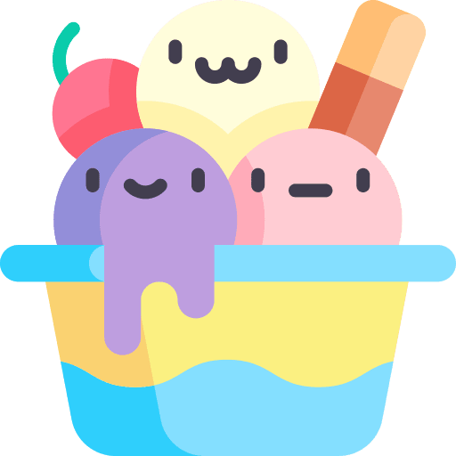 Ice cream food and restaurant summertime dessert icon