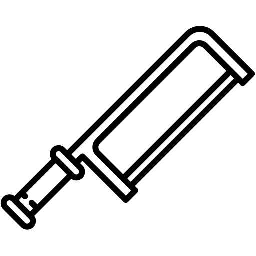 Saw cut chainsaw construction and tools icon
