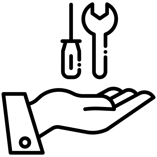 Tools support construction and tools obra icon