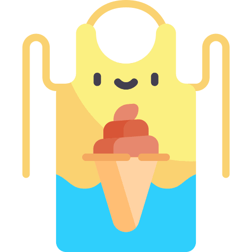 Apron chef food and restaurant ice cream icon