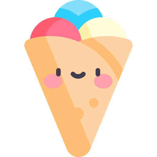 Crepe dessert ice cream shop food and restaurant icon