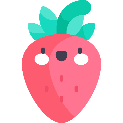 Strawberry organic food vegetarian icon