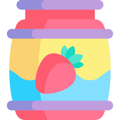 Jam breakfast strawberry farming and gardening icon