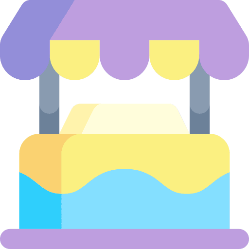 Kiosk fair food candy icon