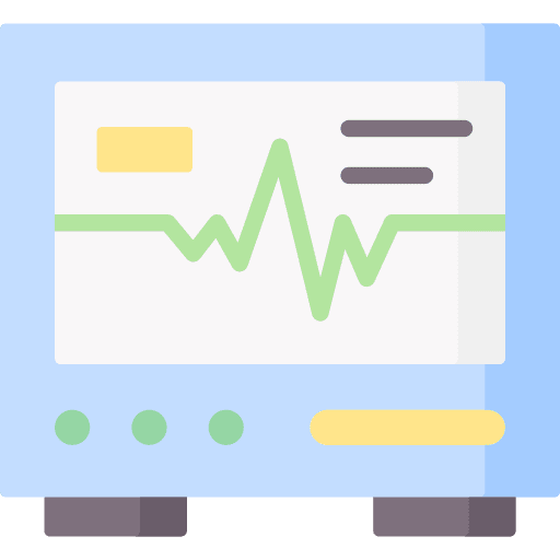 Electrocardiogram stats healthcare and medical hospital icon